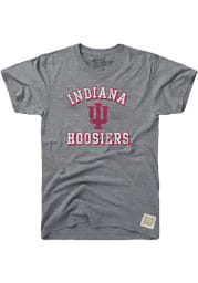 Original Retro Brand Indiana Hoosiers Grey Team Short Sleeve Fashion T Shirt