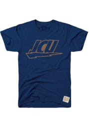 Original Retro Brand John Carroll Blue Streaks Navy Blue Logo Short Sleeve Fashion T Shirt