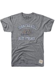 Original Retro Brand John Carroll Blue Streaks Grey Team Short Sleeve Fashion T Shirt