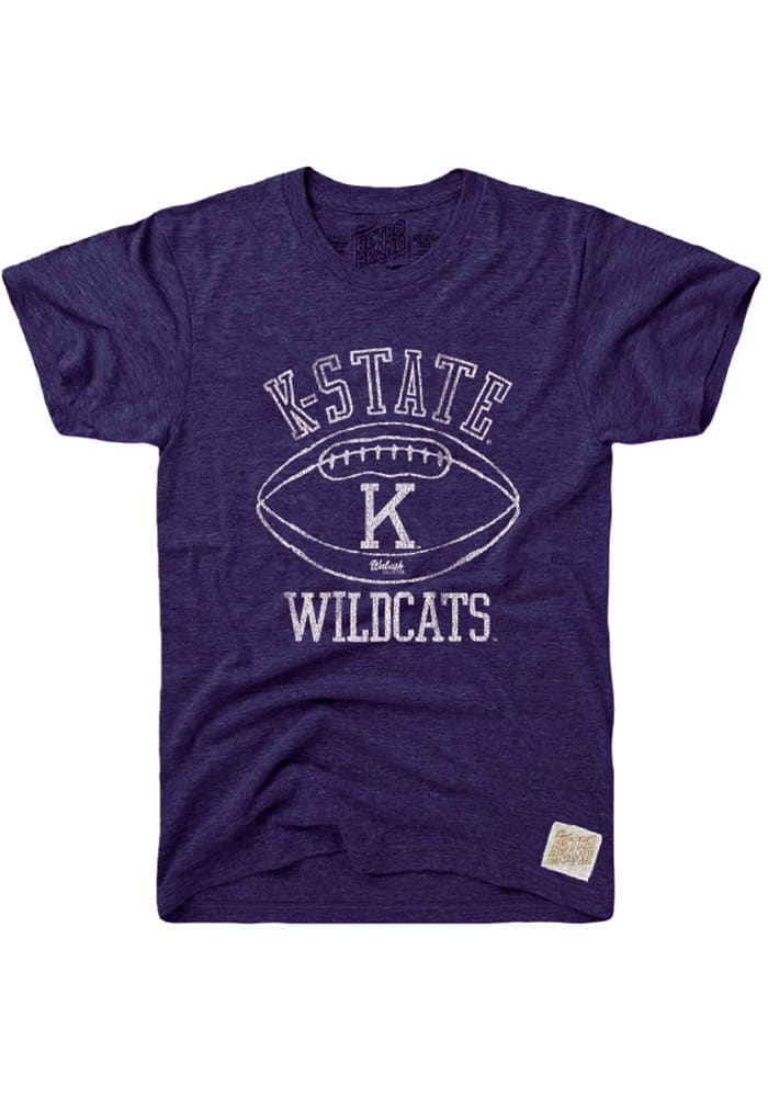 Original Retro Brand K-State Wildcats Purple Vault Football Short Sleeve Fashion T Shirt