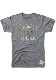 Original Retro Brand La Salle Explorers Grey Team Short Sleeve Fashion T Shirt