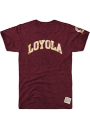 Original Retro Brand Loyola Ramblers Maroon Arch Short Sleeve Fashion T Shirt