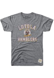 Original Retro Brand Loyola Ramblers Grey Team Short Sleeve Fashion T Shirt