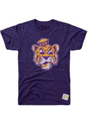 Original Retro Brand LSU Tigers Purple Logo Short Sleeve Fashion T Shirt