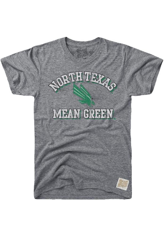 Original Retro Brand North Texas Mean Green Grey Number One Short Sleeve Fashion T Shirt