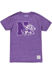 Original Retro Brand Northwestern Wildcats Purple Logo Short Sleeve Fashion T Shirt