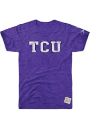 Original Retro Brand TCU Horned Frogs Purple Arch Short Sleeve Fashion T Shirt