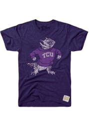 Original Retro Brand TCU Horned Frogs Purple Logo Short Sleeve Fashion T Shirt