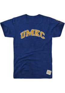 Original Retro Brand UMKC Roos Blue Arch With Sleeve Hit Short Sleeve Fashion T Shirt