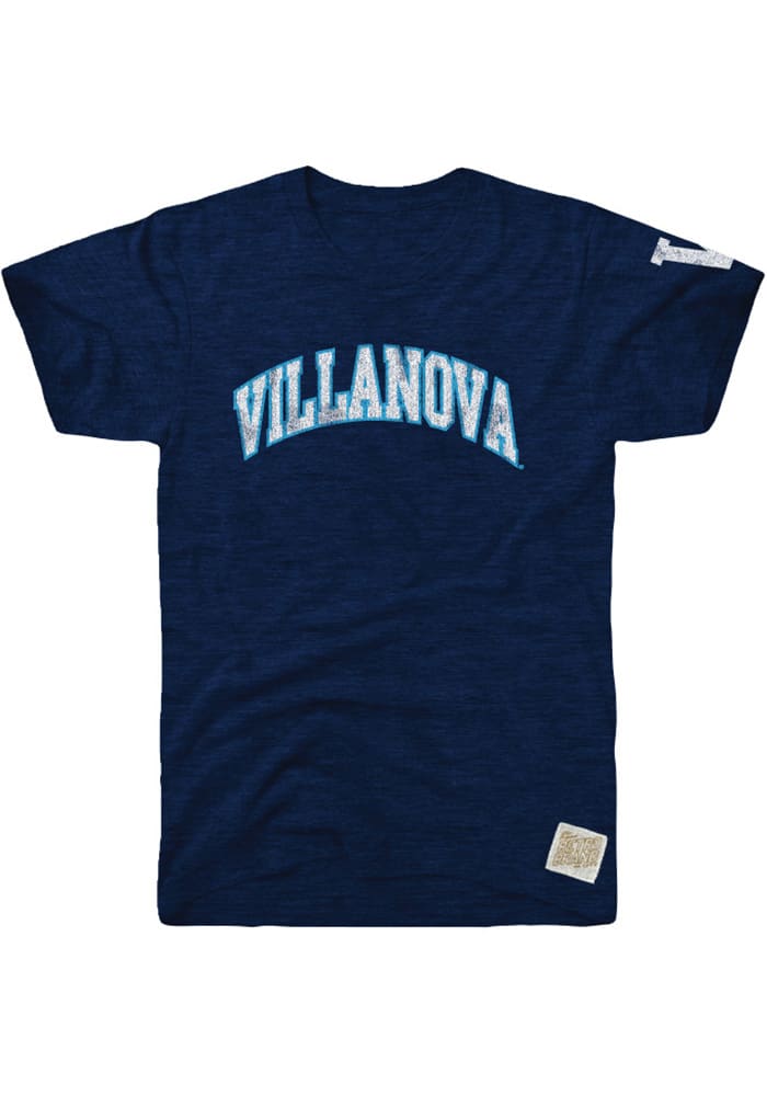 Original Retro Brand Villanova Wildcats Navy Blue Arch Short Sleeve Fashion T Shirt
