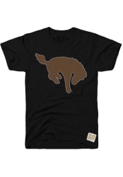 Original Retro Brand Western Michigan Broncos Black Logo Short Sleeve Fashion T Shirt