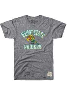 Original Retro Brand Wright State Raiders Grey Number One Short Sleeve Fashion T Shirt