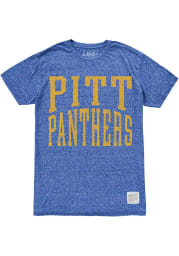 Original Retro Brand Pitt Panthers Blue Mock Twist Short Sleeve Fashion T Shirt