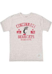 Original Retro Brand Cincinnati Bearcats Grey Triblend Number One Distressed Short Sleeve Fashio..