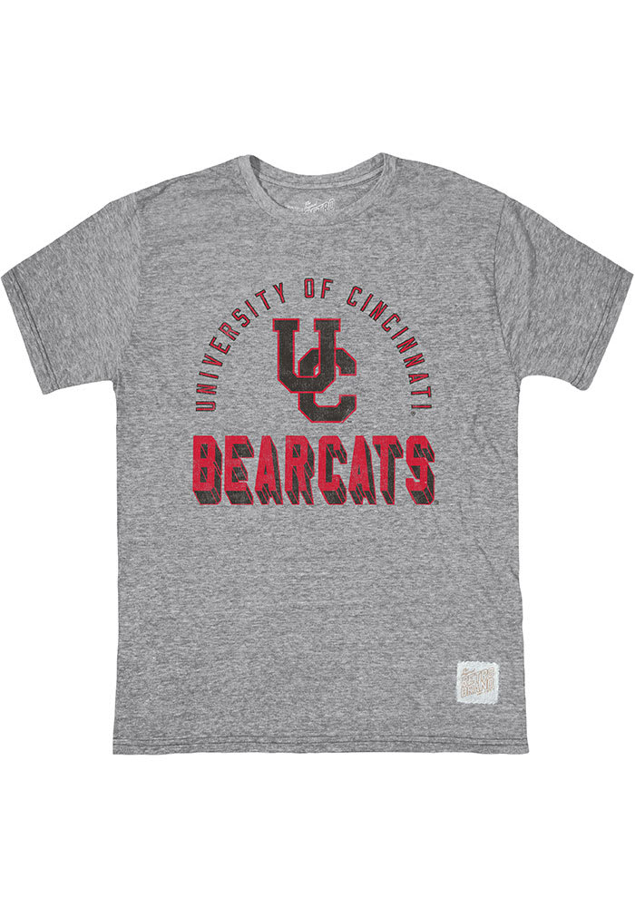 Original Retro Brand Cincinnati Bearcats Grey Triblend High Arch Short Sleeve Fashion T Shirt