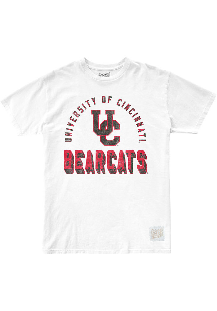 Original Retro Brand Cincinnati Bearcats White Vintage High Arch Short Sleeve Fashion T Shirt