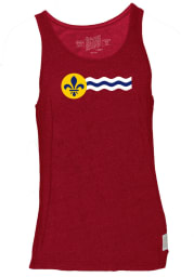 Original Retro Brand St Louis Mens Red City Flag Short Sleeve Tank Top