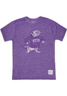 Original Retro Brand TCU Horned Frogs Purple Logo Short Sleeve Fashion T Shirt