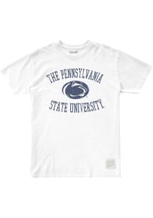 Original Retro Brand Penn State Nittany Lions White Full School Name Short Sleeve T Shirt