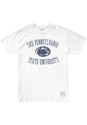 Original Retro Brand Penn State Nittany Lions White Full School Name Short Sleeve T Shirt