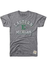 Original Retro Brand Eastern Michigan Eagles Grey Team Short Sleeve Fashion T Shirt