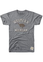 Original Retro Brand Western Michigan Broncos Grey Team Short Sleeve Fashion T Shirt
