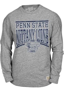 Original Retro Brand Penn State Nittany Lions Grey Team logo Long Sleeve Fashion T Shirt