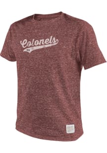 Original Retro Brand Eastern Kentucky Colonels Maroon Team logo Short Sleeve Fashion T Shirt