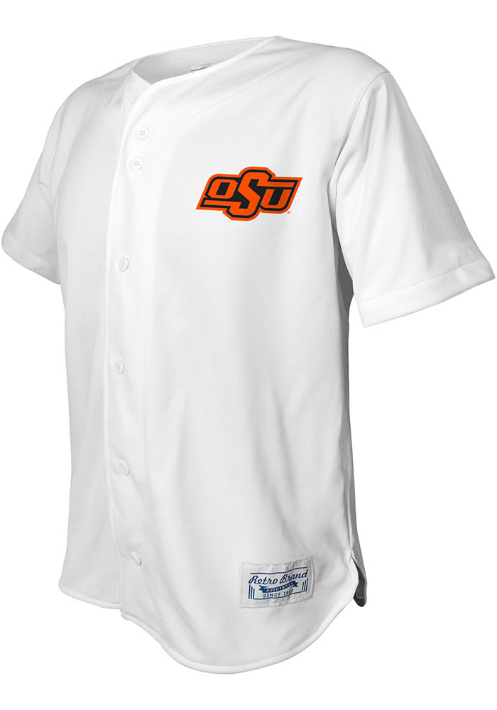 Original Retro Brand Oklahoma State Cowboys Mens White Baseball Jersey