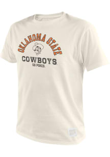 Original Retro Brand Oklahoma State Cowboys White Arch Mascot Short Sleeve T Shirt