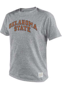 Original Retro Brand Oklahoma State Cowboys Grey Arch Name Short Sleeve Fashion T Shirt