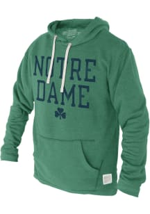 Original Retro Brand Notre Dame Fighting Irish Mens Green Stacked Fashion Hood