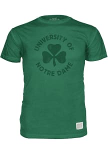 Original Retro Brand Notre Dame Fighting Irish Green Oil Wash Short Sleeve Fashion T Shirt