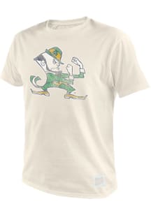 Original Retro Brand Notre Dame Fighting Irish White Vintage Big Logo Short Sleeve T Shirt