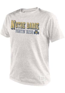 Original Retro Brand Notre Dame Fighting Irish Grey Vintage Triblend Short Sleeve Fashion T Shir..