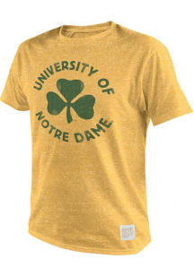 Original Retro Brand Notre Dame Fighting Irish Gold Mock Twist Short Sleeve Fashion T Shirt