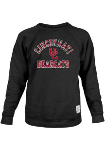 Original Retro Brand Cincinnati Bearcats Mens Black Number One Graphic Long Sleeve Fashion Sweat..