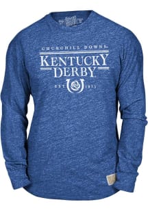 Original Retro Brand Kentucky Derby Heather Royal Churchill Downs Long Sleeve T-Shirt
