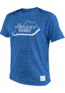 Original Retro Brand Kentucky Derby Heather Royal State Shape Short Sleeve T-Shirt