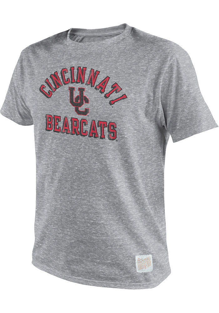 Original Retro Brand Cincinnati Bearcats Grey Triblend Number One Short Sleeve Fashion T Shirt