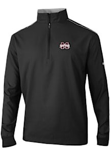 Columbia Mississippi State Bulldogs Mens Black Heat Seal Bogey's Paradise Long Sleeve Qtr Zip Pull..