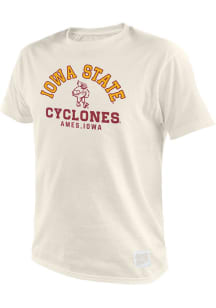 Original Retro Brand Iowa State Cyclones White Vintage Arch Name Short Sleeve Fashion T Shirt