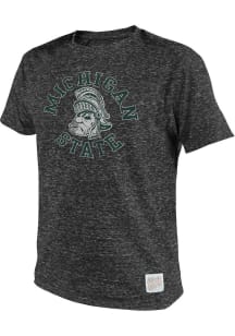 Original Retro Brand Michigan State Spartans Black Gruff Short Sleeve Fashion T Shirt