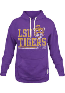 Original Retro Brand LSU Tigers Mens Purple Distressed Triblend Fashion Hood
