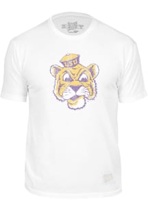Original Retro Brand LSU Tigers White Distressed Triblend Short Sleeve Fashion T Shirt