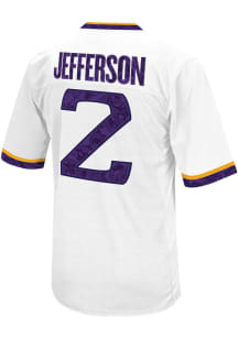 Justin Jefferson  Original Retro Brand LSU Tigers White Player Football Jersey