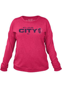 Original Retro Brand St Louis City SC Womens Red Washed Crew Sweatshirt