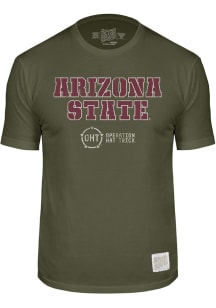 Original Retro Brand Arizona State Sun Devils Green OHT Slogan Short Sleeve Fashion T Shirt