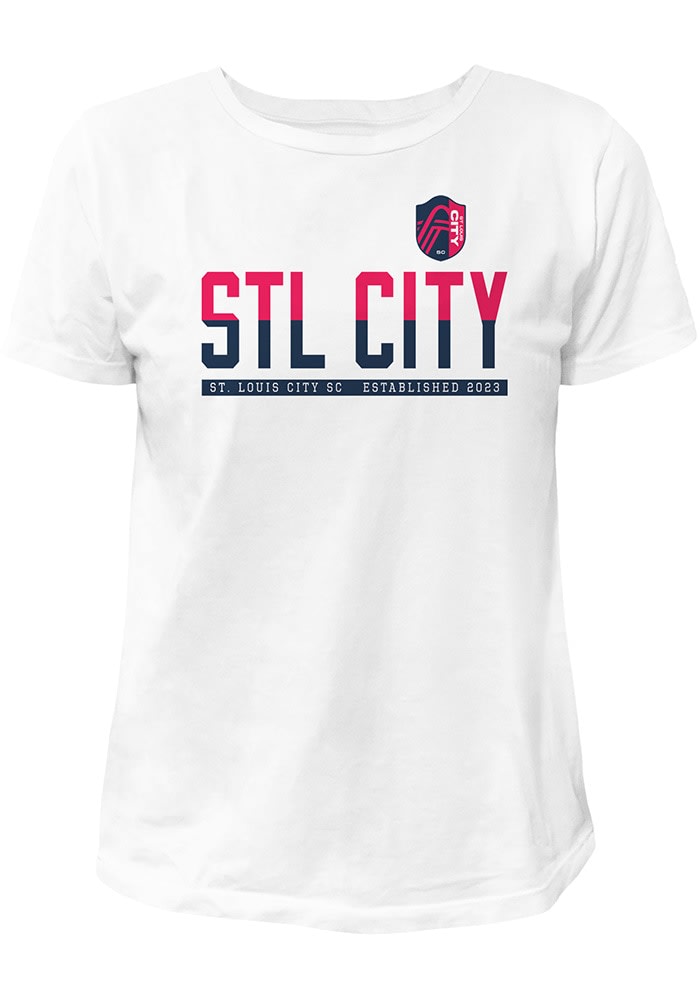 Retro Brand Youth St. Louis City SC Vintage Stadium White T-Shirt