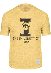 Original Retro Brand Iowa Hawkeyes Gold I Mascot Short Sleeve Fashion T Shirt